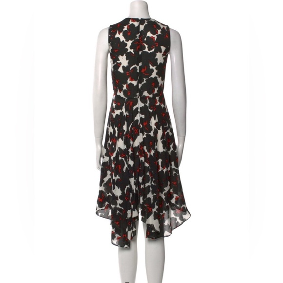 A.L.C. Nello Handkerchief Hem Floral Silk Dress Bohemian Cottagecore Fairy Sz 2 - Picture 3 of 10